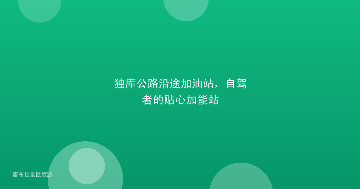 独库公路沿途加油站,自驾者的贴心加能站