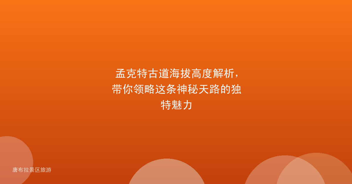 孟克特古道海拔高度解析,带你领略这条神秘天路的独特魅力