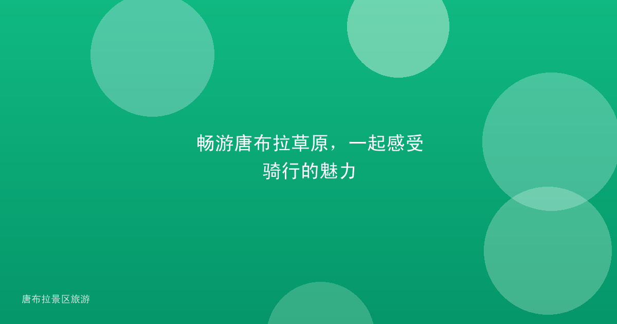 畅游唐布拉草原，一起感受骑行的魅力